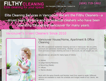 Tablet Screenshot of filthycleaning.com